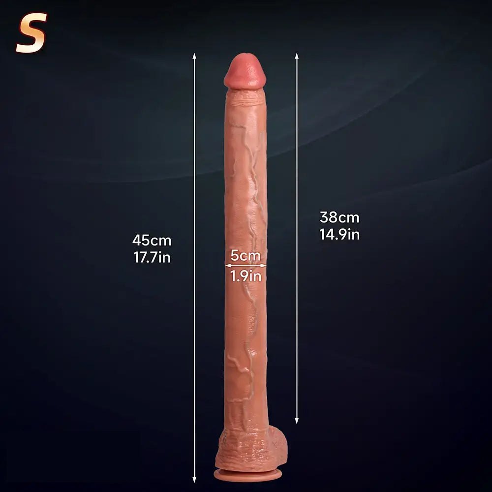 Brown silicone suction cup dildo, photo 13