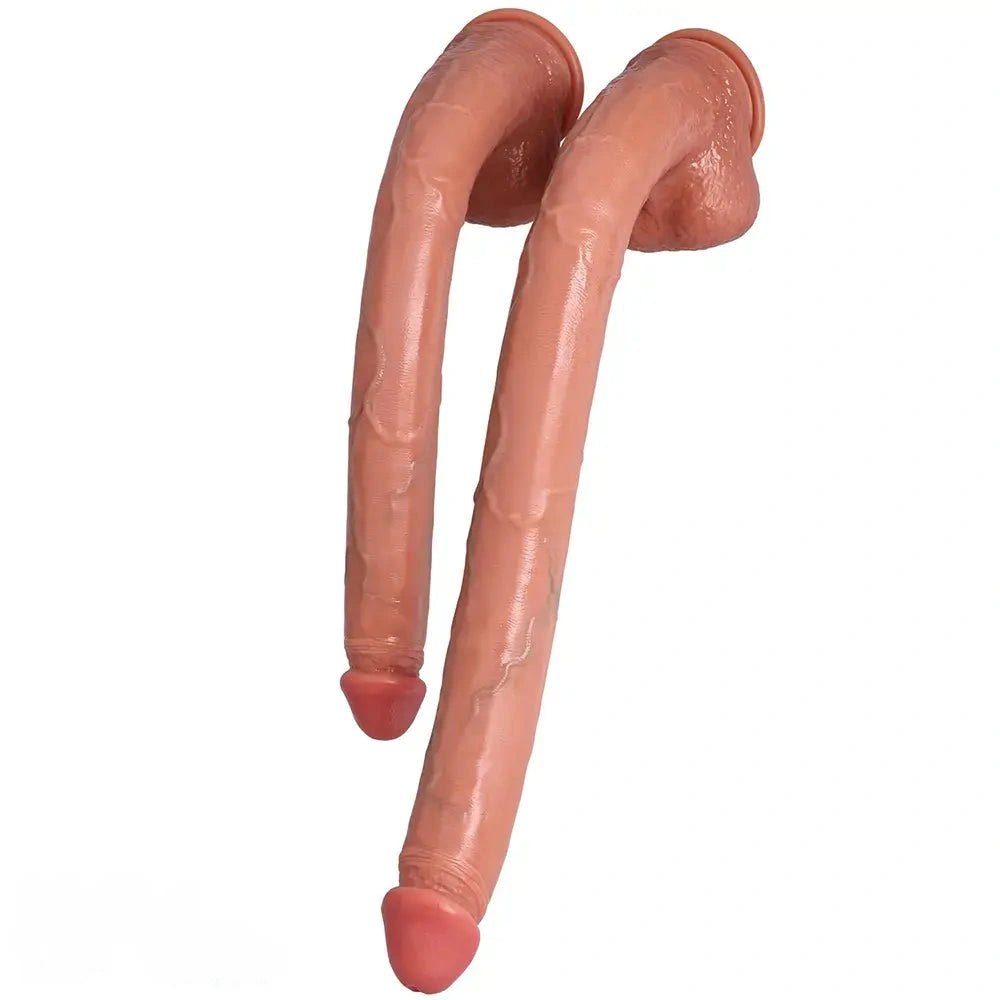 Brown silicone suction cup dildo, photo 2