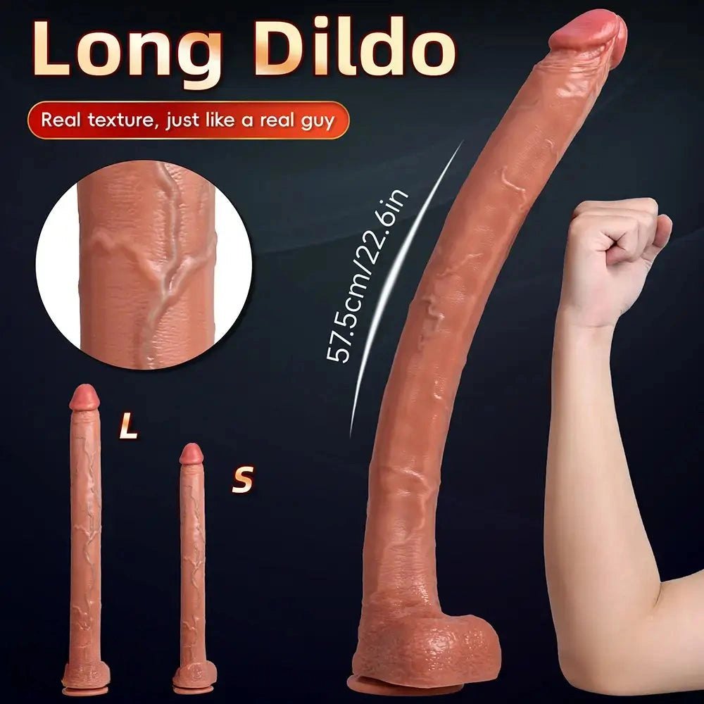 Brown silicone suction cup dildo, photo 5