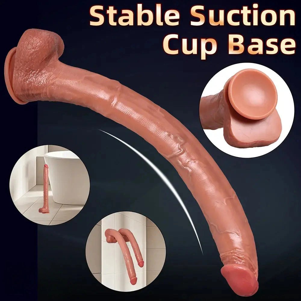 Brown silicone suction cup dildo, photo 6
