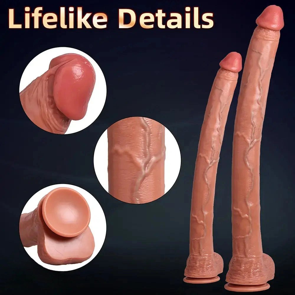 Brown silicone suction cup dildo, photo 7