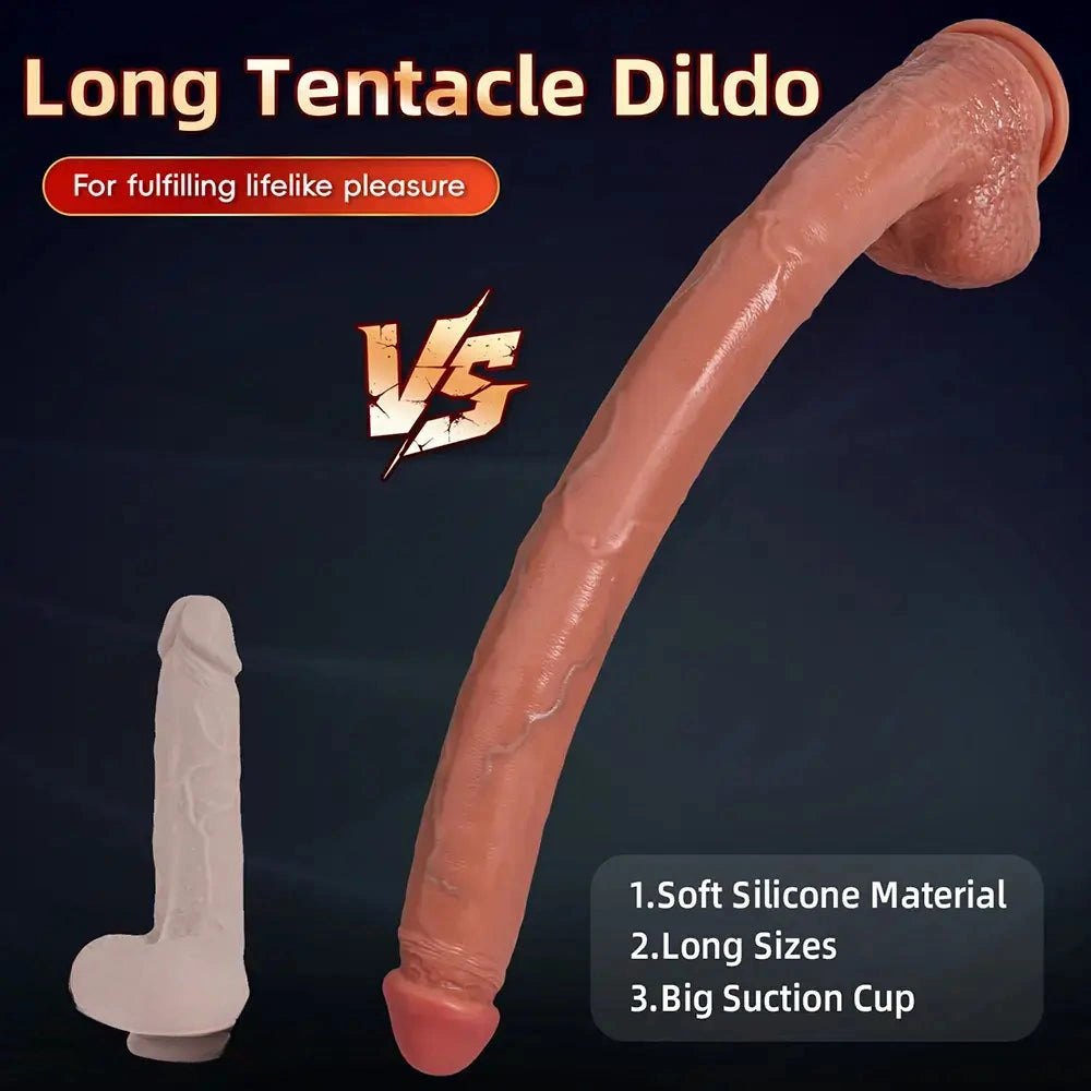 Brown silicone suction cup dildo, photo 8