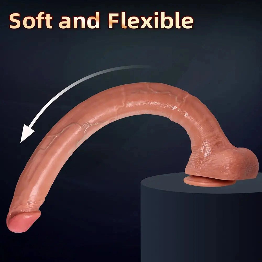 Brown silicone suction cup dildo, photo 9