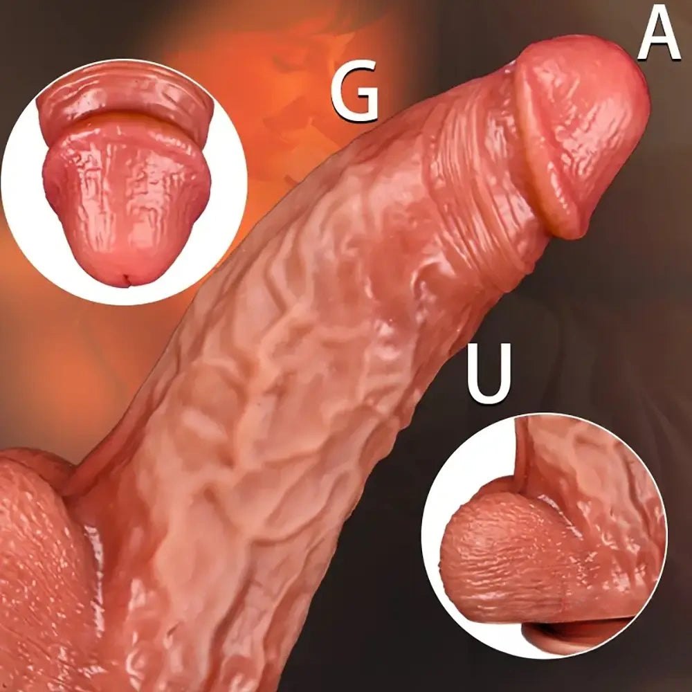 Brown suction cup silicone dildo, photo 4