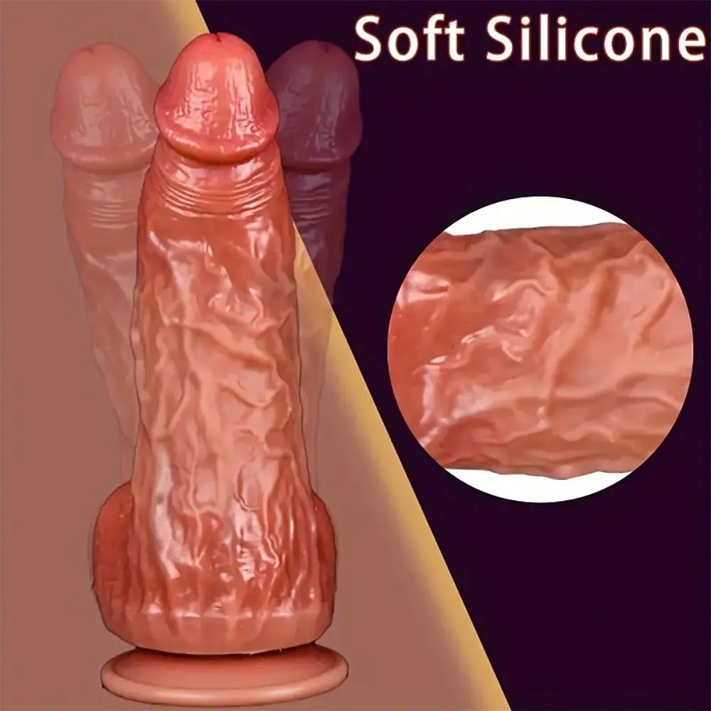 Brown suction cup silicone dildo, photo 6