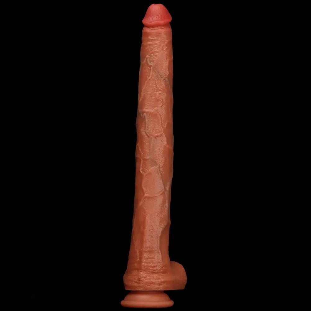 Brown veined realistic dildo, photo 1