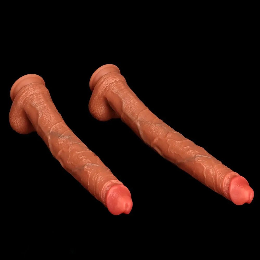 Brown veined realistic dildo, photo 11