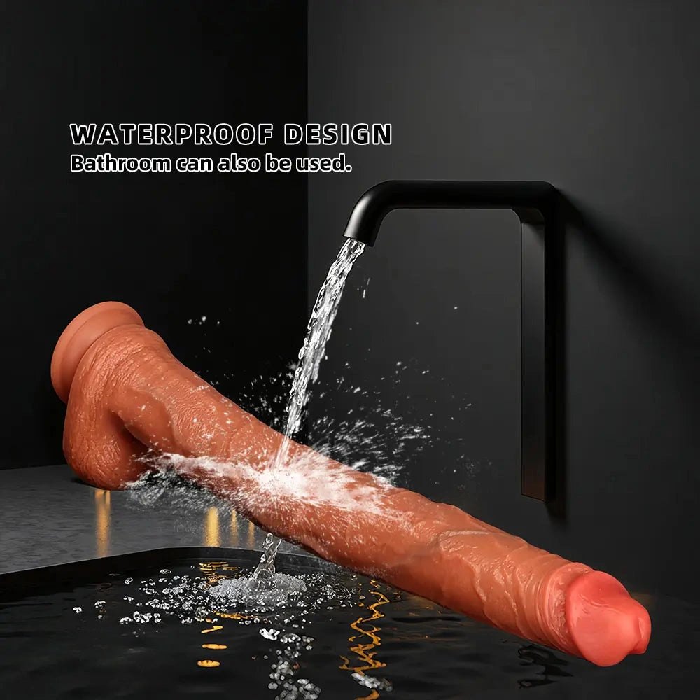 Brown veined realistic dildo, photo 7