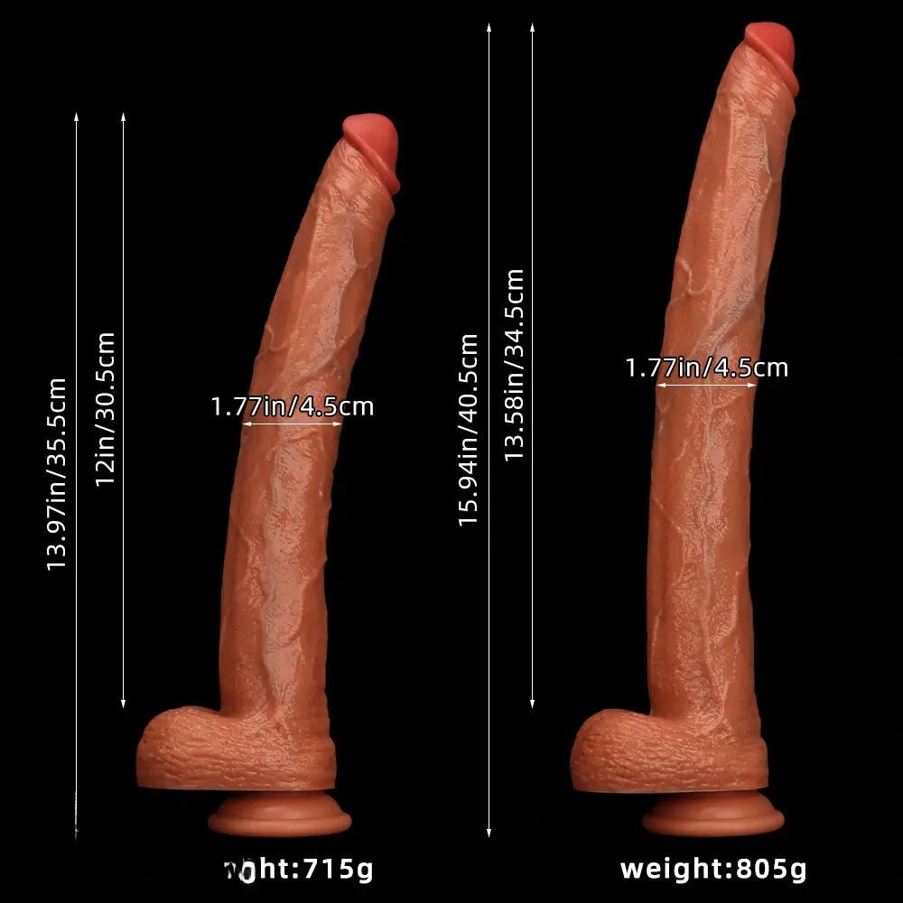 Brown veined realistic dildo, photo 8