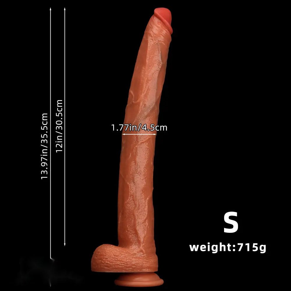 Brown veined realistic dildo, photo 9