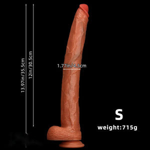 Brown veined realistic dildo, photo 9