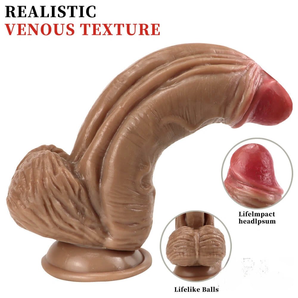 Brown thick suction cup dildo, photo 5