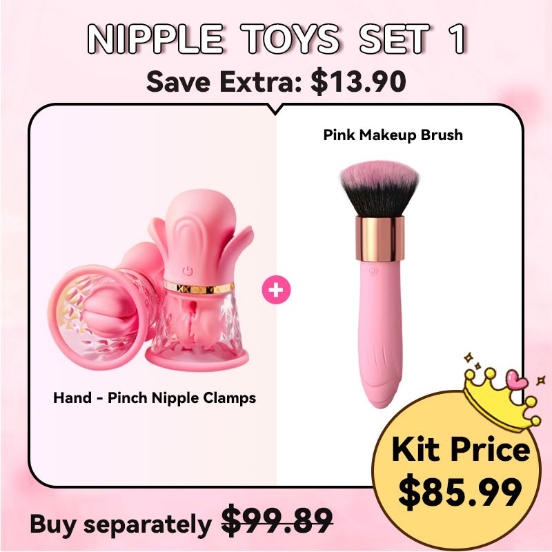 Nipple Toys Set 1 brush shaped bullet vibrator with rose tip