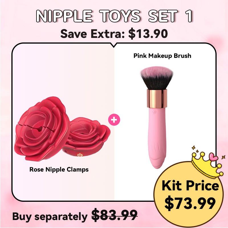 Rose Clamps 1 brush shaped bullet vibrator with rose tip