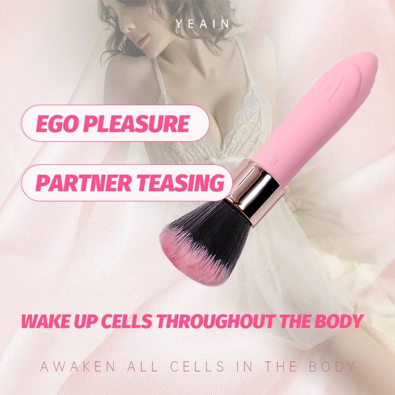 Brush shaped bullet vibrator with rose tip, photo 3