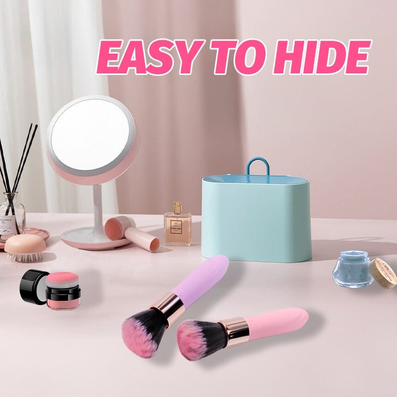 Brush shaped bullet vibrator with rose tip, photo 4
