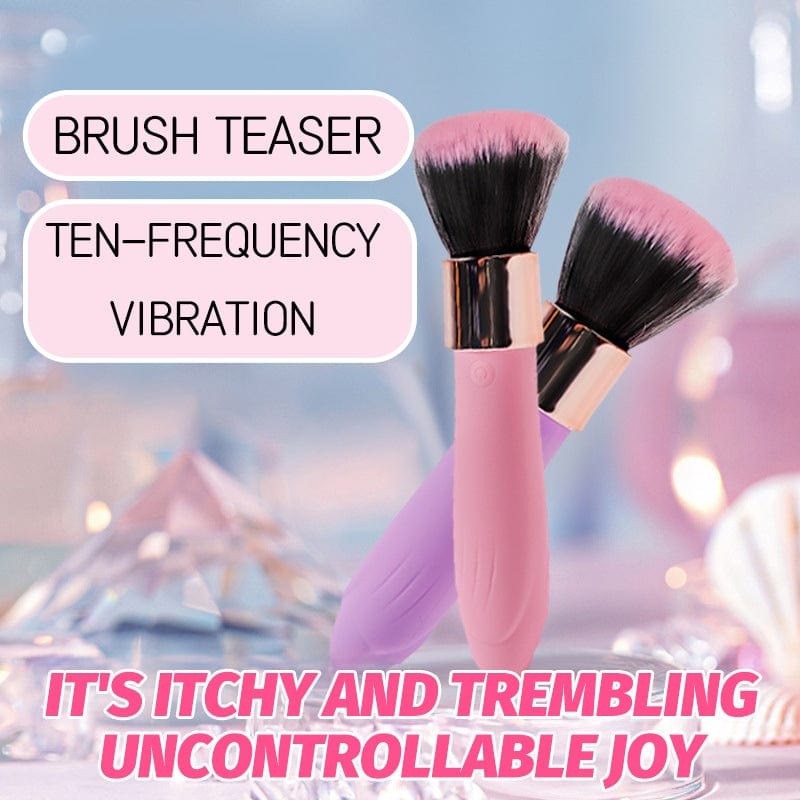 Brush shaped bullet vibrator with rose tip, photo 5