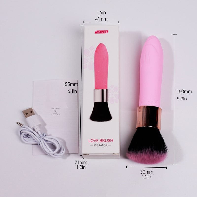 Brush shaped bullet vibrator with rose tip, photo 6