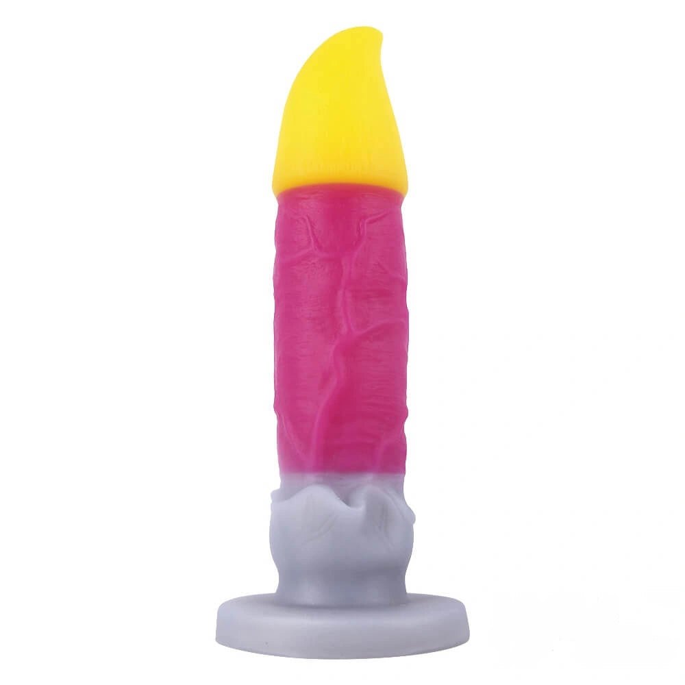 Flesh brushed vein silicone fantasy dildo