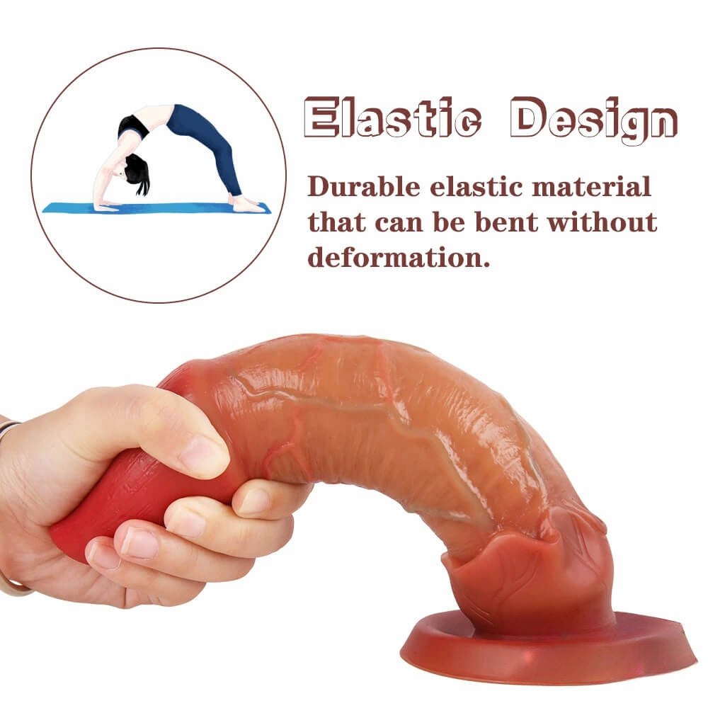 Brushed vein silicone fantasy dildo, photo 7