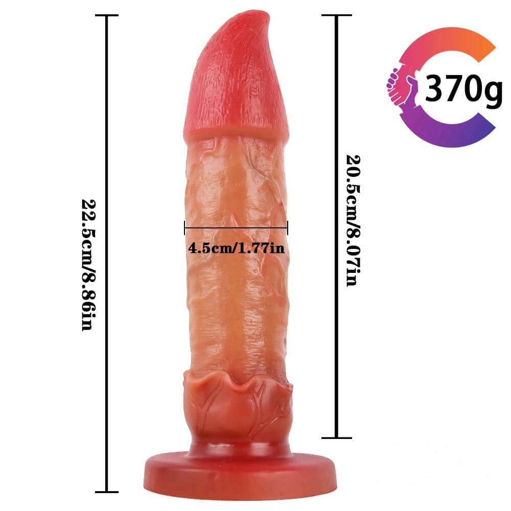 Brushed vein silicone fantasy dildo, photo 8