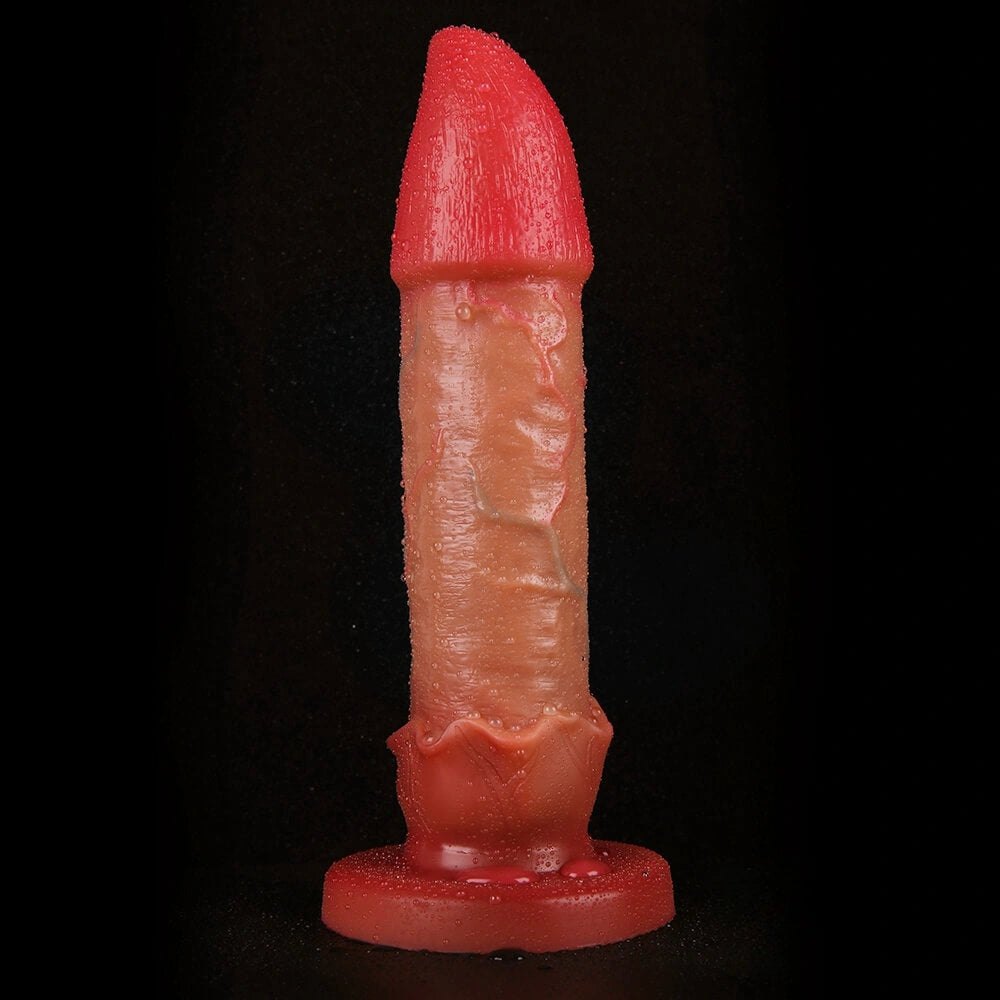 Brushed vein silicone fantasy dildo, photo 9
