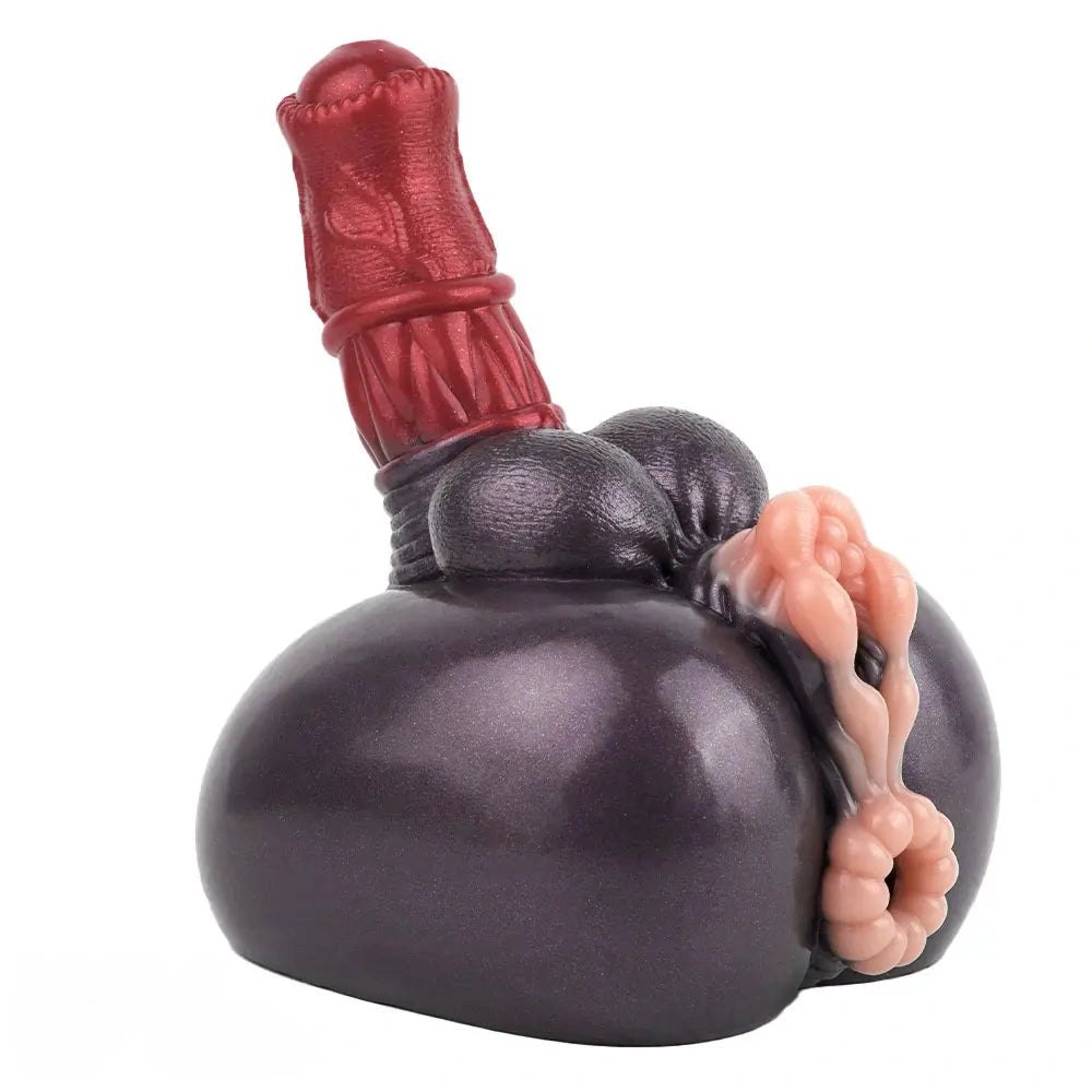 Mixed-color bulbous knot fantasy silicone dildo, photo 10