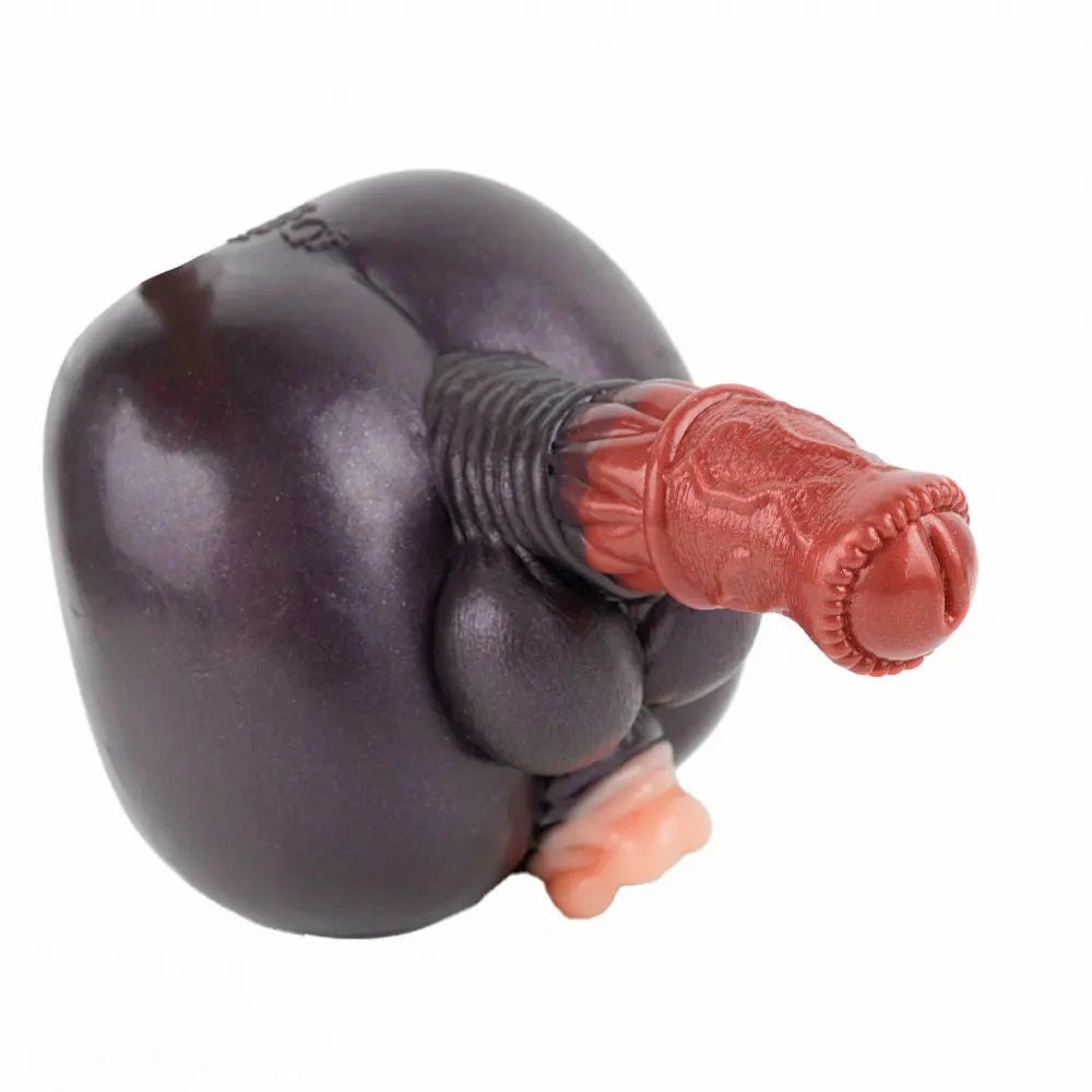 Mixed-color bulbous knot fantasy silicone dildo, photo 15