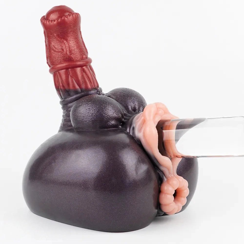 Mixed-color bulbous knot fantasy silicone dildo, photo 5