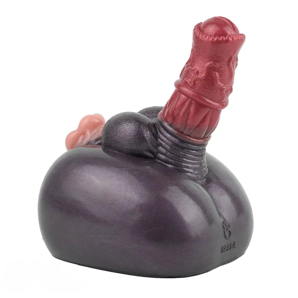 Mixed-color bulbous knot fantasy silicone dildo, photo 7