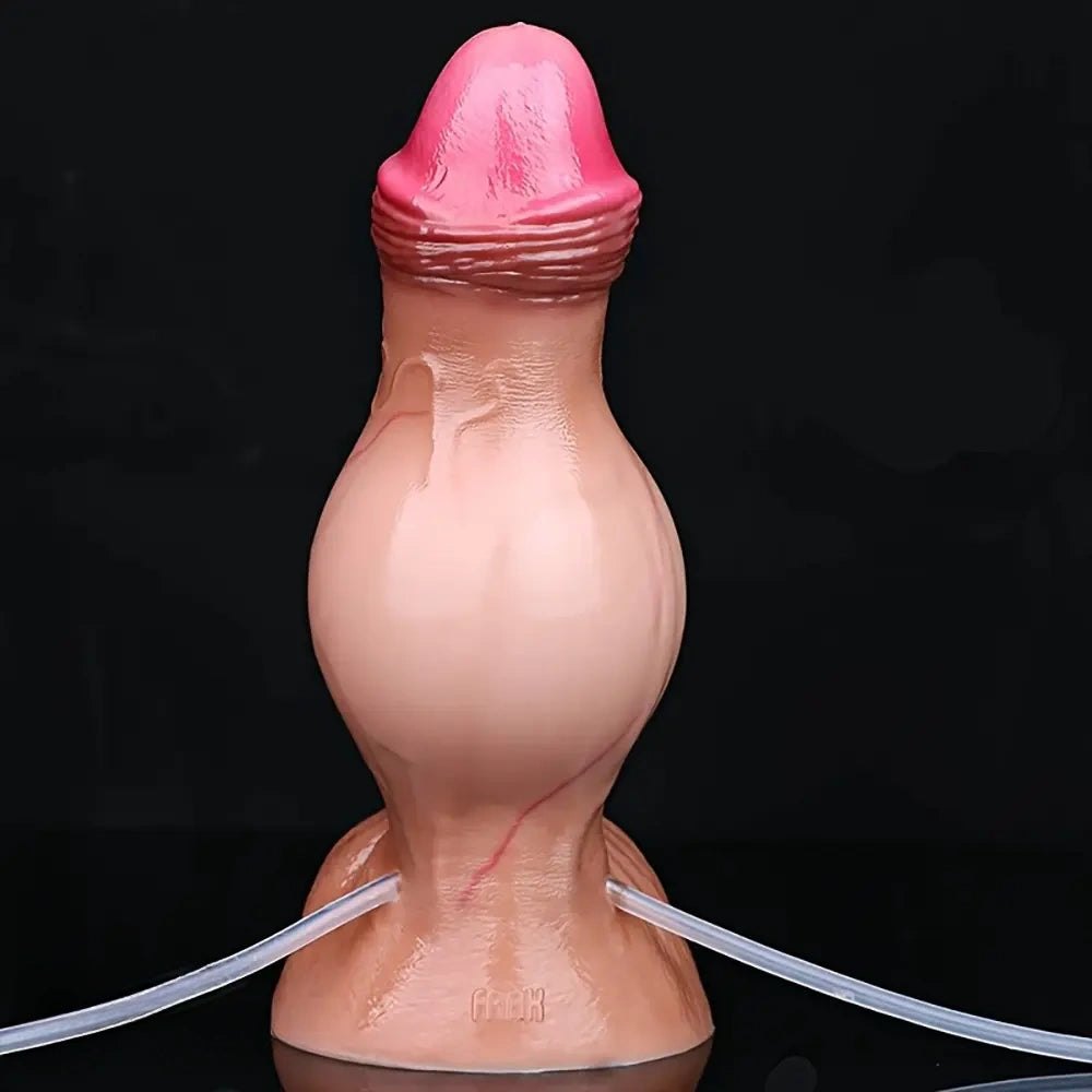 Flesh bulging realistic silicone dildo, photo 1