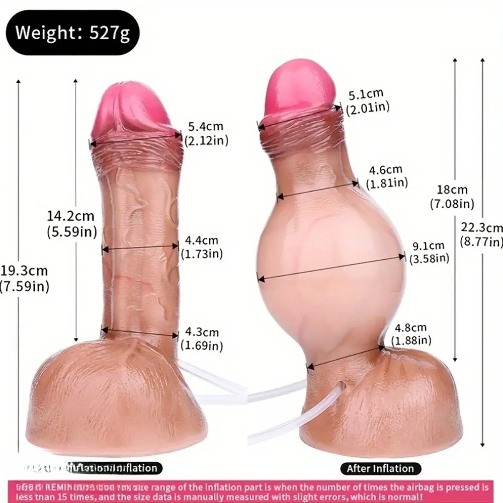 Flesh bulging realistic silicone dildo, photo 13