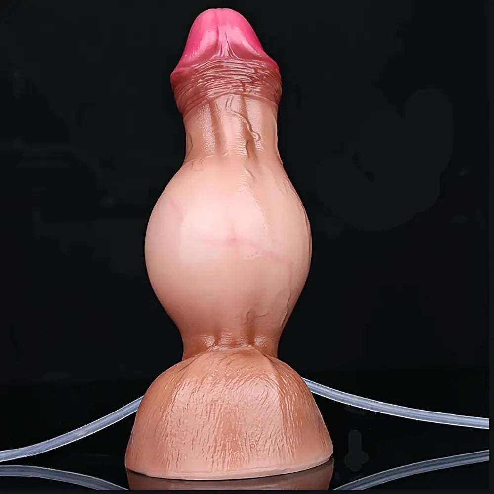 Flesh bulging realistic silicone dildo, photo 3