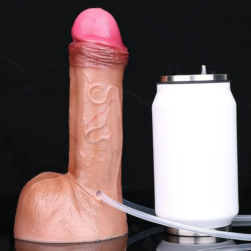 Flesh bulging realistic silicone dildo, photo 8