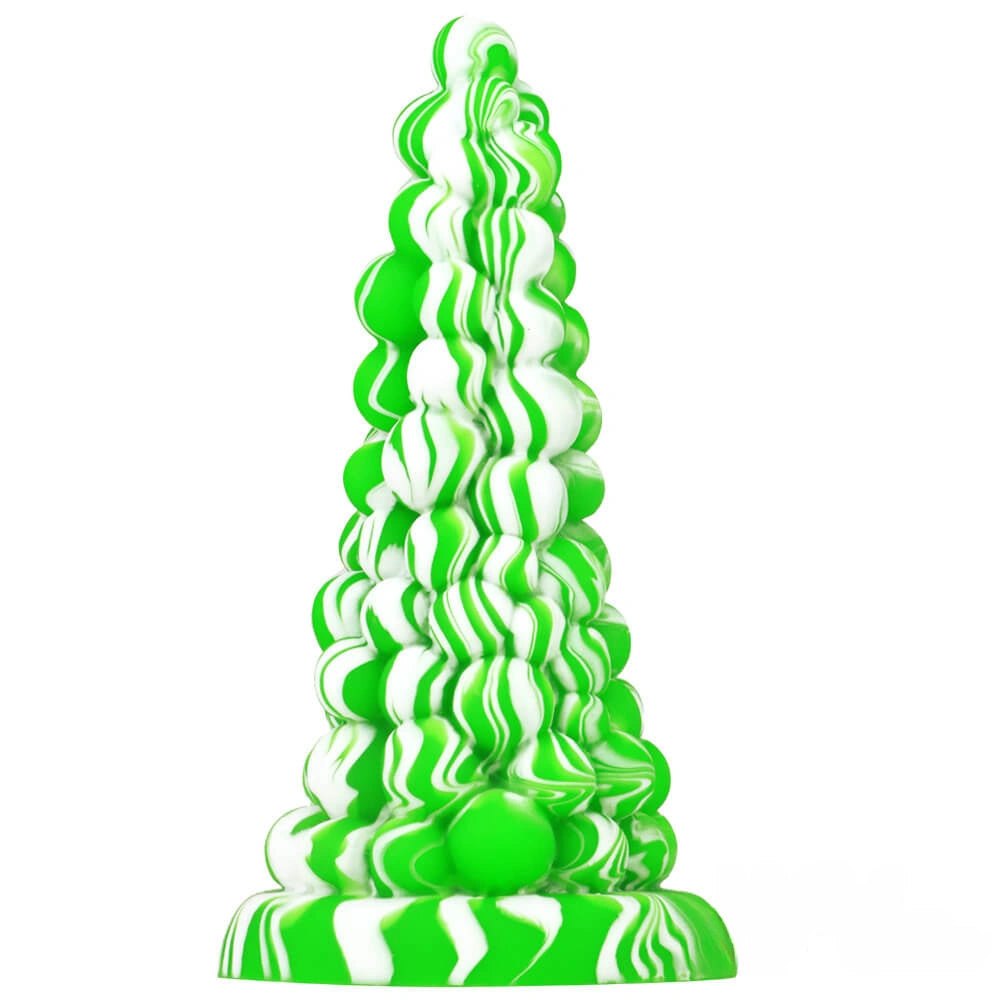 #1 bumpy cone-shaped textured silicone fantasy dildo