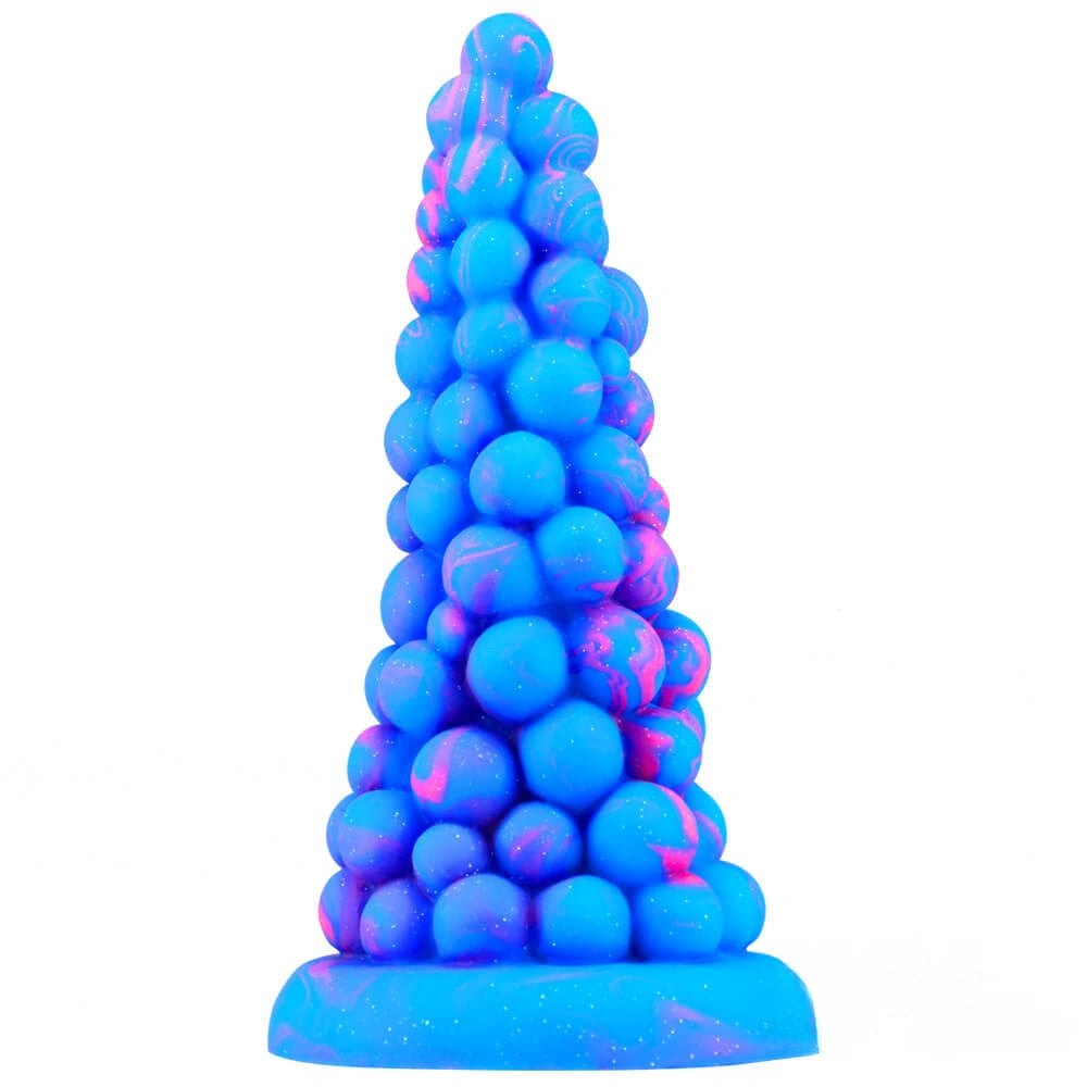 #2 bumpy cone-shaped textured silicone fantasy dildo