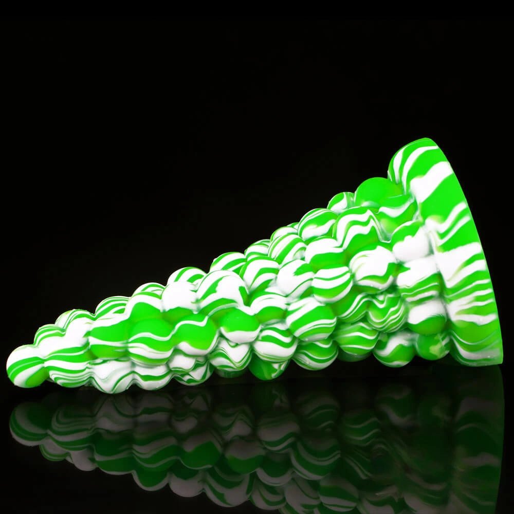 Bumpy cone-shaped textured silicone fantasy dildo, photo 10