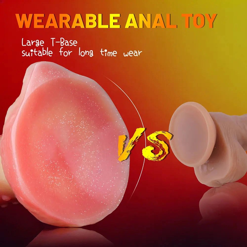 Mixed color bumpy curved g-spot dildo, photo 3