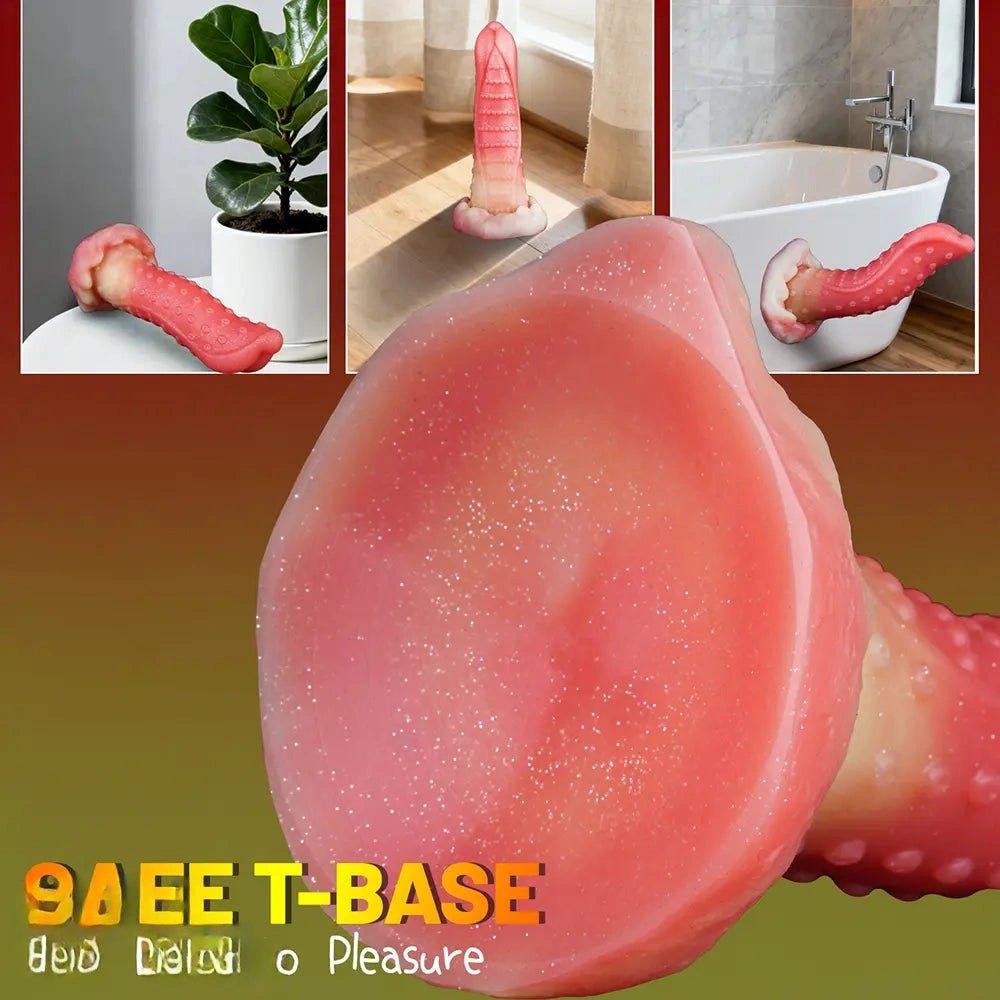 Mixed color bumpy curved g-spot dildo, photo 7