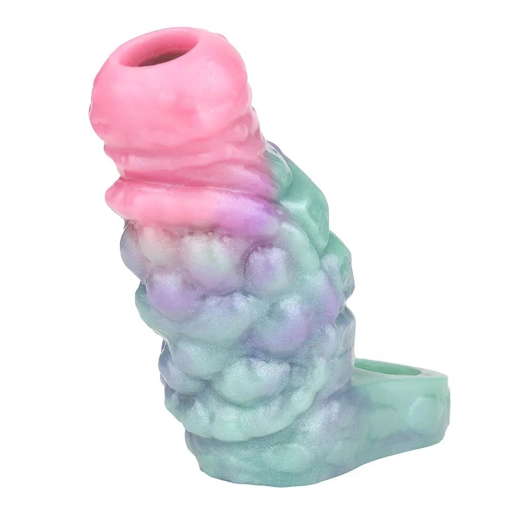 Bumpy pastel fantasy hollow strap-on sleeve, photo 1