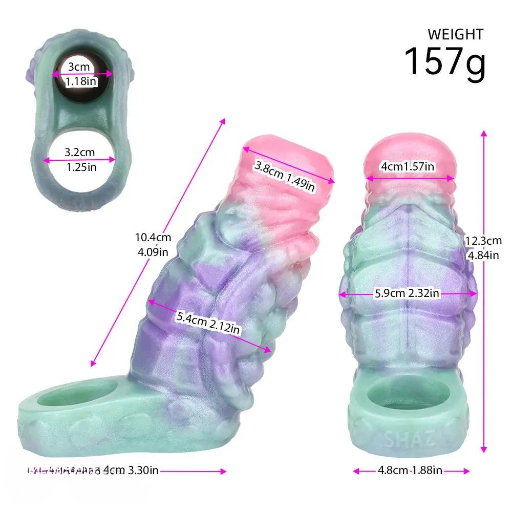 Bumpy pastel fantasy hollow strap-on sleeve, photo 10