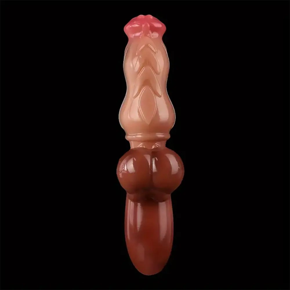 Ombre bumpy large thick silicone dildo, photo 2