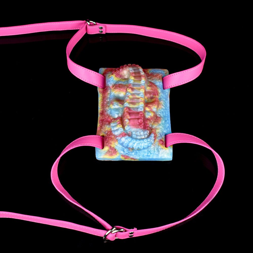 Textured silicone riding grinder pad with wearable straps, photo 7