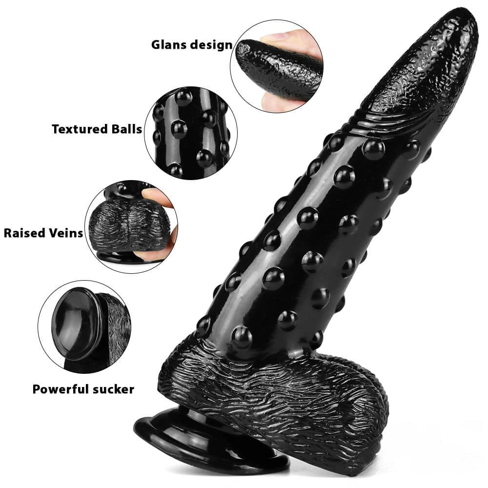Bumpy textured fantasy dildo, photo 11