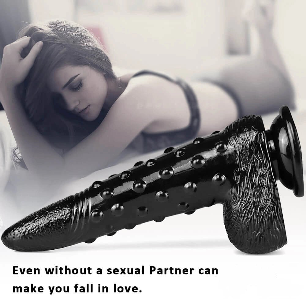 Bumpy textured fantasy dildo, photo 15