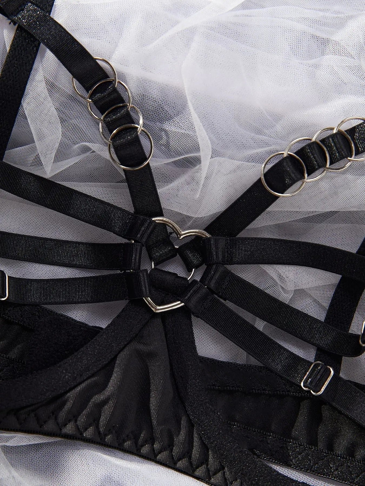 Bunny cage open cup bra set lingerie, photo 9