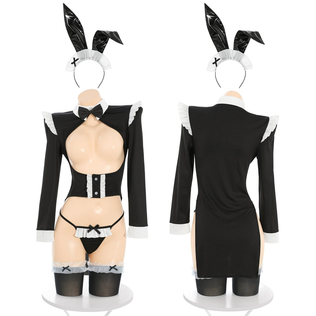 Bunny cosplay deep v cutout leotard, photo 7