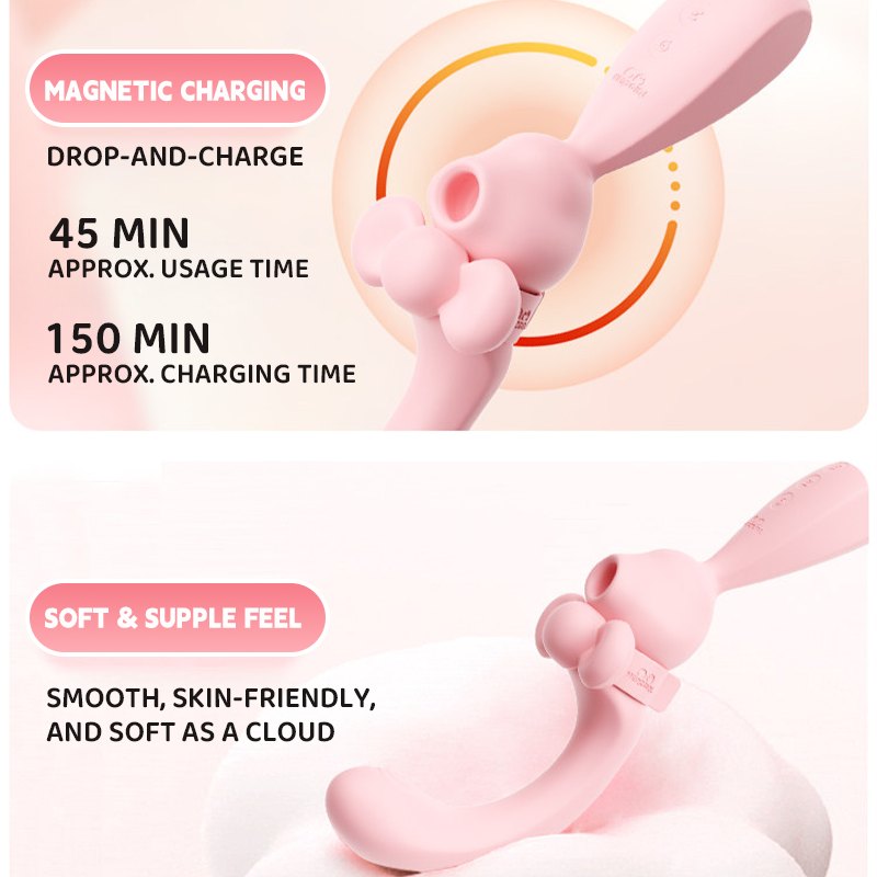 Pink bunny suction G-spot vibrator, photo 5