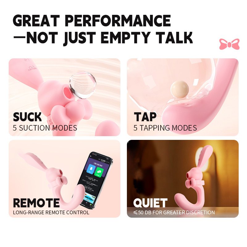 Pink bunny suction G-spot vibrator, photo 6