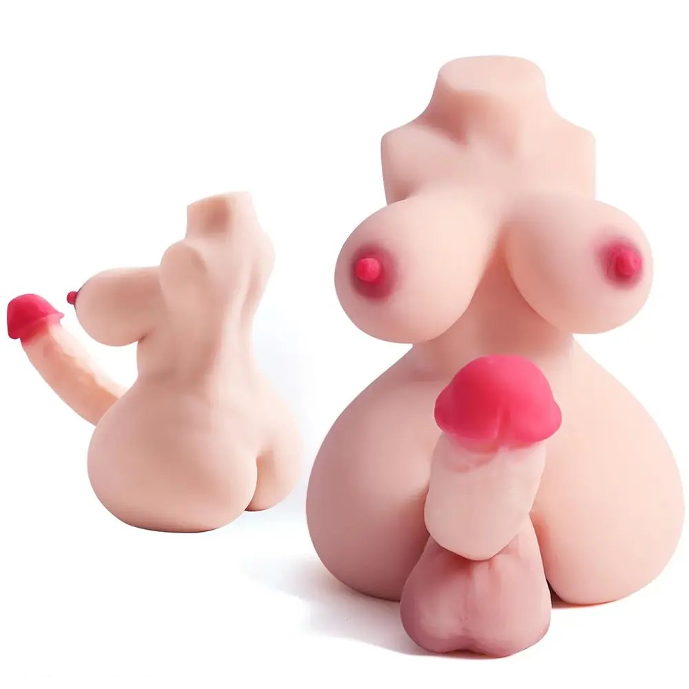 Flesh-tone mini torso with dildo attachment, photo 4